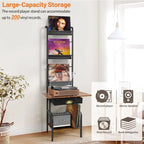 Supporto per giradischi con contenitore per vinili - 13.8 L x 11.8 W x 56.7 H