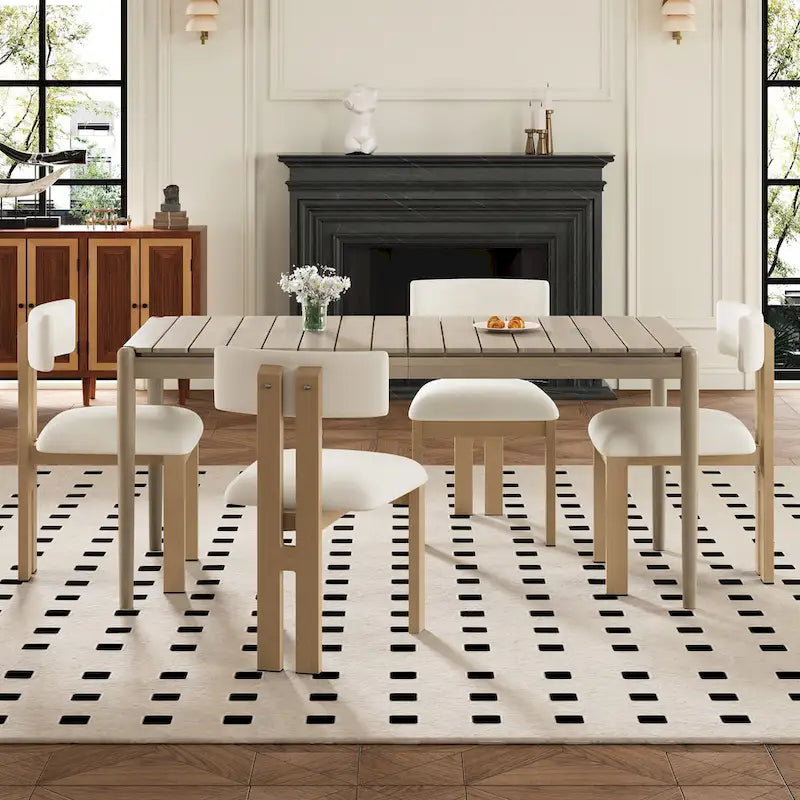 Elegante sala da pranzo Mid-Century Modern 7 pezzi