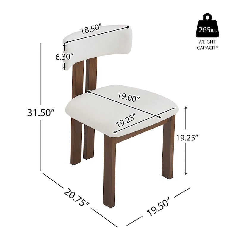 Elegante sala da pranzo Mid-Century Modern 7 pezzi