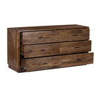 Comò a 6 cassetti, legno di mango, finitura noce, 60