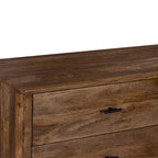 Comò a 6 cassetti, legno di mango, finitura noce, 60