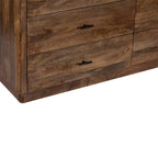Comò a 6 cassetti, legno di mango, finitura noce, 60