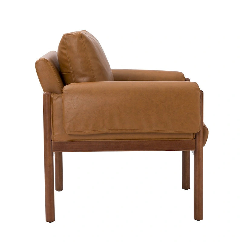 Comoda poltrona da salotto lucida con base in legno massello, confezione da 2