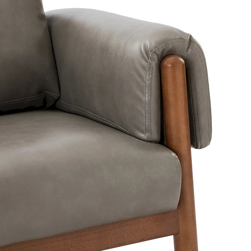 Comoda poltrona da salotto lucida con base in legno massello, confezione da 2