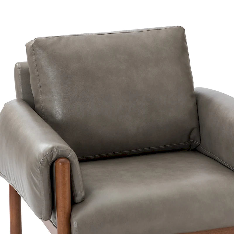 Comoda poltrona da salotto lucida con base in legno massello, confezione da 2