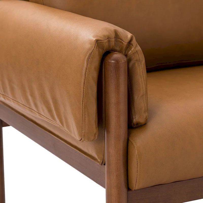 Comoda poltrona da salotto lucida con base in legno massello, confezione da 2
