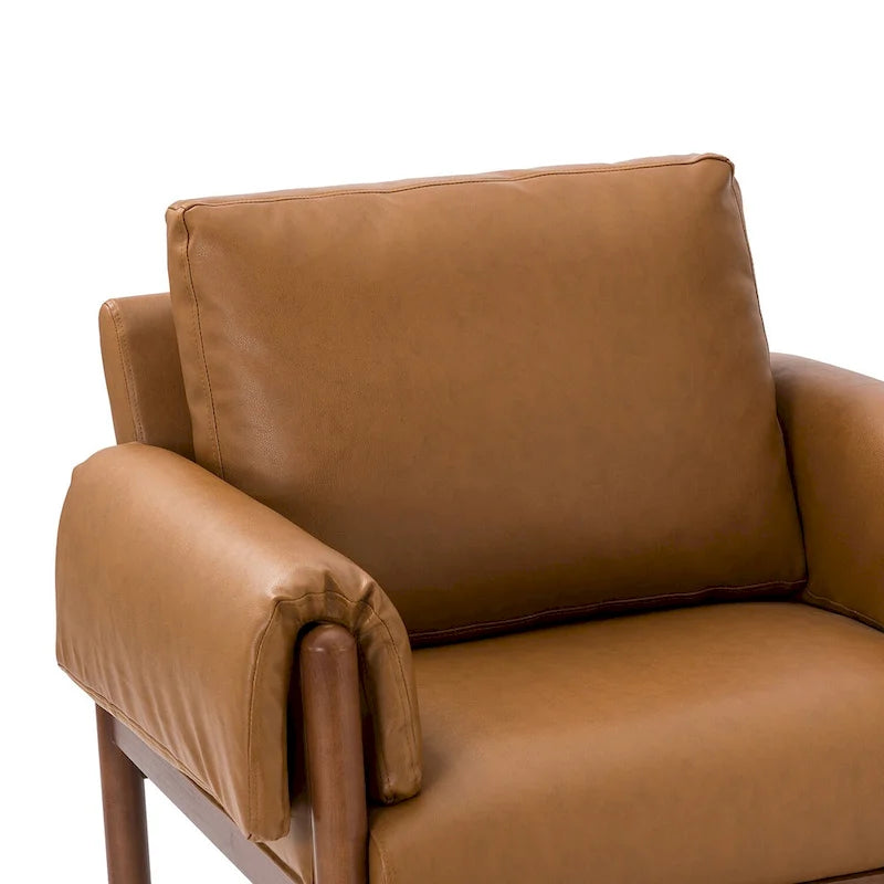 Comoda poltrona da salotto lucida con base in legno massello, confezione da 2