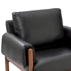 Comoda poltrona da salotto lucida con base in legno massello, confezione da 2