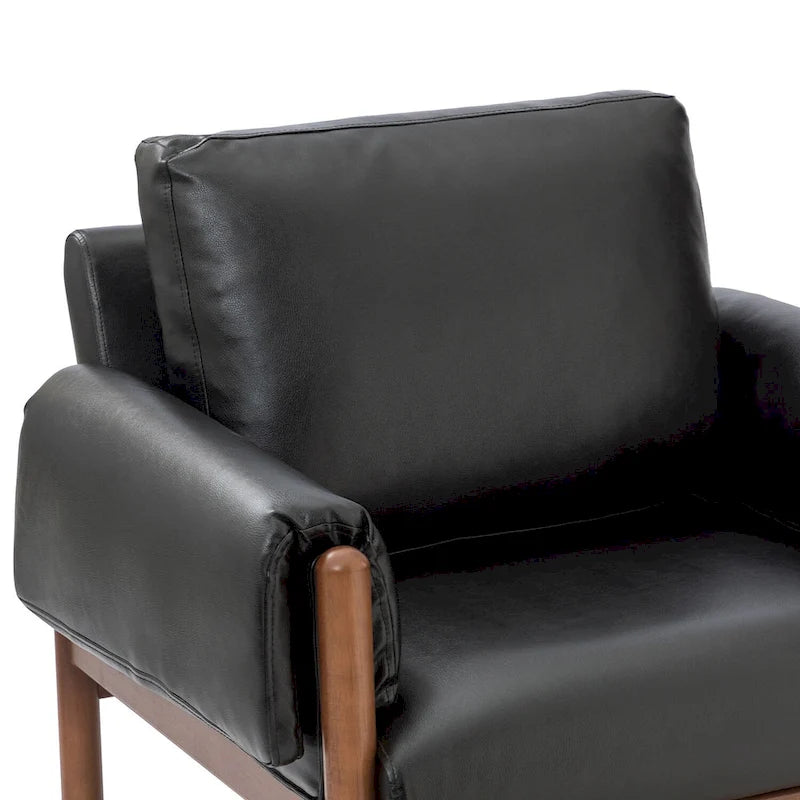 Comoda poltrona da salotto lucida con base in legno massello, confezione da 2