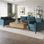 Soggiorno contemporaneo minimalista a 3 pezzi rivestito in lino