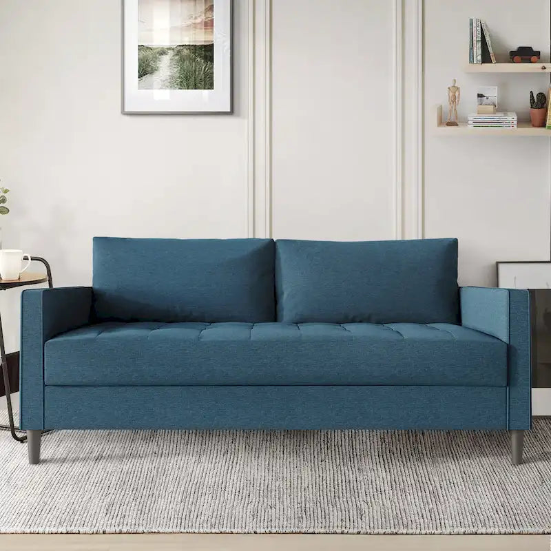 Soggiorno contemporaneo minimalista a 3 pezzi rivestito in lino