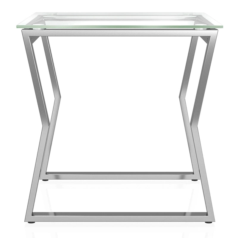 Tavolini contemporanei a incastro con piano in vetro, 2 pezzi, 50 cm