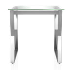 Tavolini contemporanei a incastro con piano in vetro, 2 pezzi, 50 cm