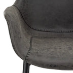 Sedia da pranzo con braccioli e gambe in metallo, confezione da 2 - Verde oliva - 62,2P x 64W x 83,8H cm