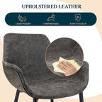 Sedia da pranzo con braccioli e gambe in metallo, confezione da 2 - Verde oliva - 62,2P x 64W x 83,8H cm