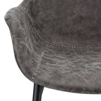 Sedia da pranzo con braccioli e gambe in metallo, confezione da 2 - Verde oliva - 62,2P x 64W x 83,8H cm