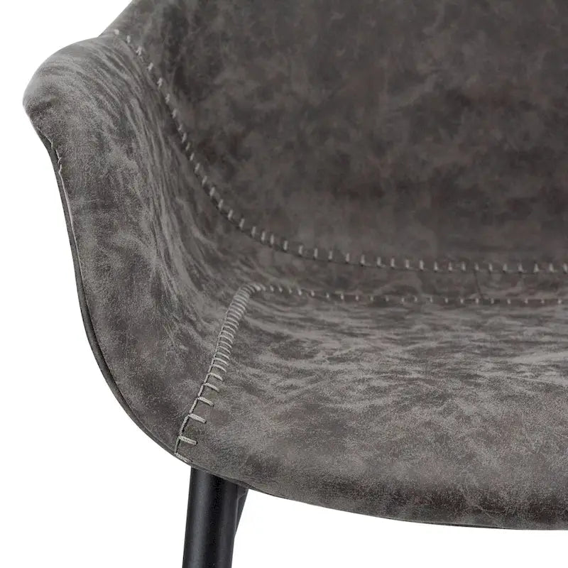 Sedia da pranzo con braccioli e gambe in metallo, confezione da 2 - Verde oliva - 62,2P x 64W x 83,8H cm