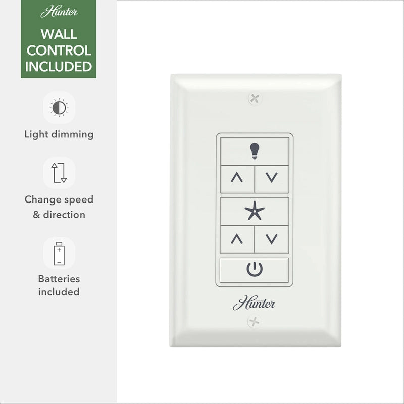 Ventilatore da soffitto per esterni a mulino a vento Downtown da 72" e controllo a parete - Adatto ad ambienti umidi - Industriale, moderno - ENERGY STAR!