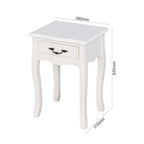 Tavolino da Bagno con Cassetto, a Terra, con 4 Gambe Curve