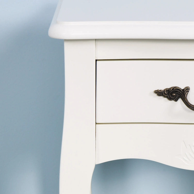 Tavolino da Bagno con Cassetto, a Terra, con 4 Gambe Curve