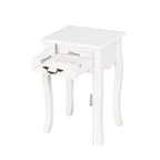 Tavolino da Bagno con Cassetto, a Terra, con 4 Gambe Curve