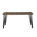 Tavolo con gambe rettangolari Rustic Caramel con venature a sega - Grigio