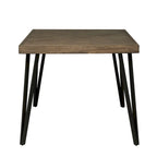 Tavolo con gambe rettangolari Rustic Caramel con venature a sega - Grigio