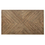 Tavolo con gambe rettangolari Rustic Caramel con venature a sega - Grigio