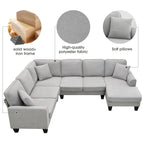 Divano componibile moderno in velluto oversize 89*89, grande, a L, imbottito per interni con doppi cuscini, grigio