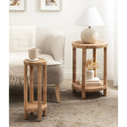 Tavolino portabevande in rattan - 22,86x22,86x55,88 cm