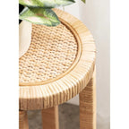 Tavolino portabevande in rattan - 22,86x22,86x55,88 cm