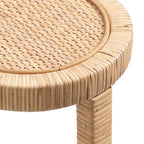 Tavolino portabevande in rattan - 22,86x22,86x55,88 cm