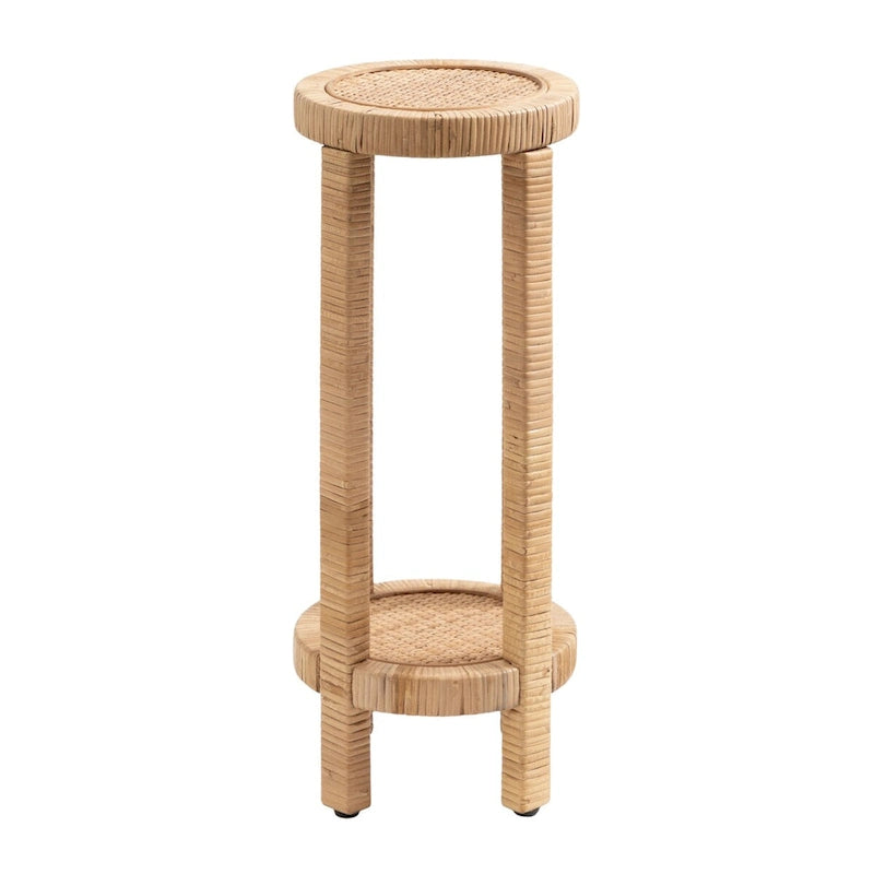 Tavolino portabevande in rattan - 22,86x22,86x55,88 cm