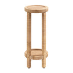 Tavolino portabevande in rattan - 22,86x22,86x55,88 cm